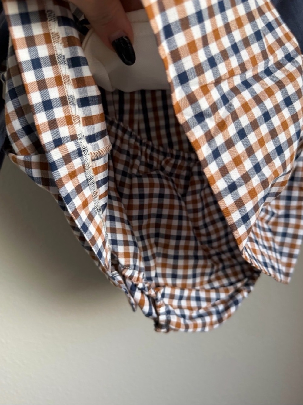 NWT Edgehill Collection Baby Girls Long Sleeve Plaid Side Bow Dress Sz 9M - Picture 4 of 6